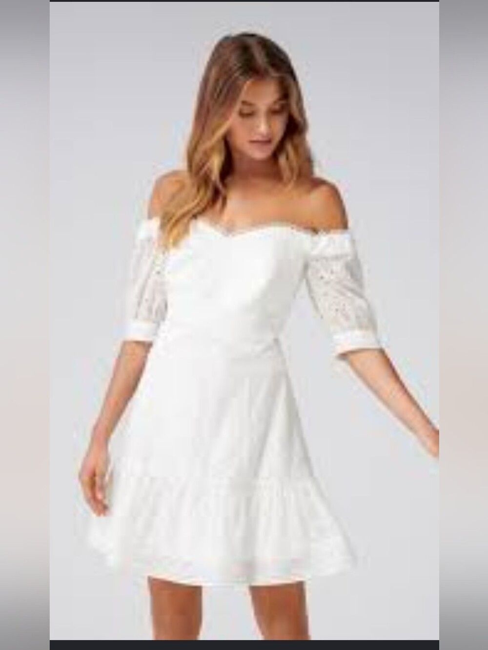 NEW Never Worn Ever New eyelet mini dress